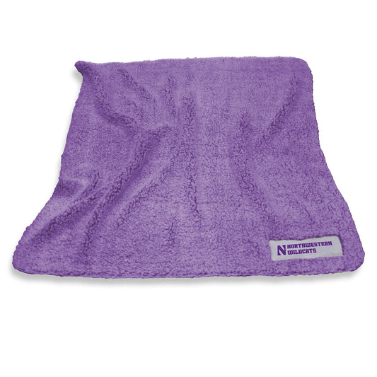 Northwestern Wildcats Color Frosty Fleece blanket