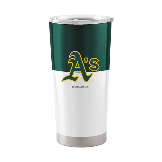Oakland A's 20 oz color block travel tumbler