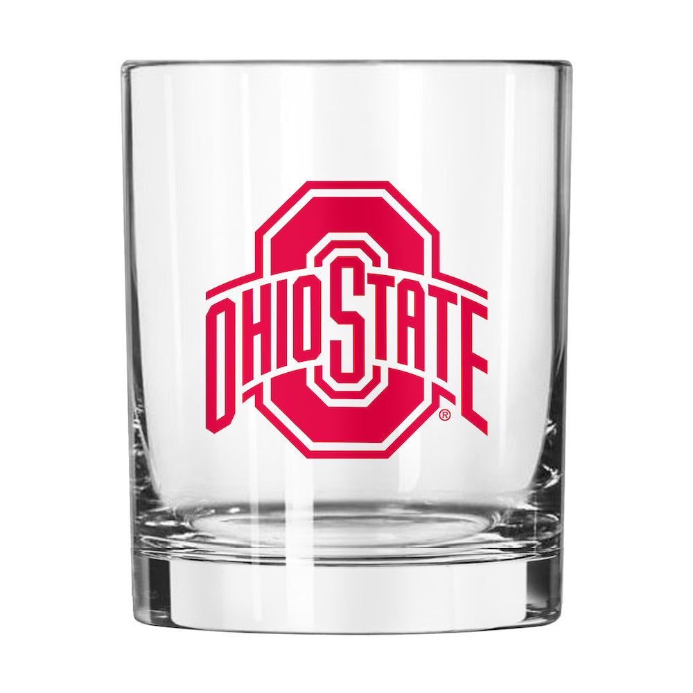 Ohio State Buckeyes Rocks Glass