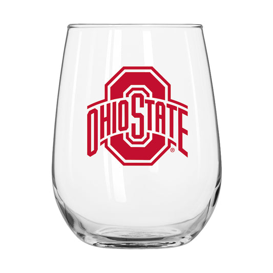 Ohio State Buckeyes Stemless Wine Glass