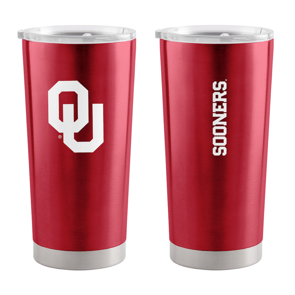 Oklahoma Sooners 20 oz stainless steel travel tumbler