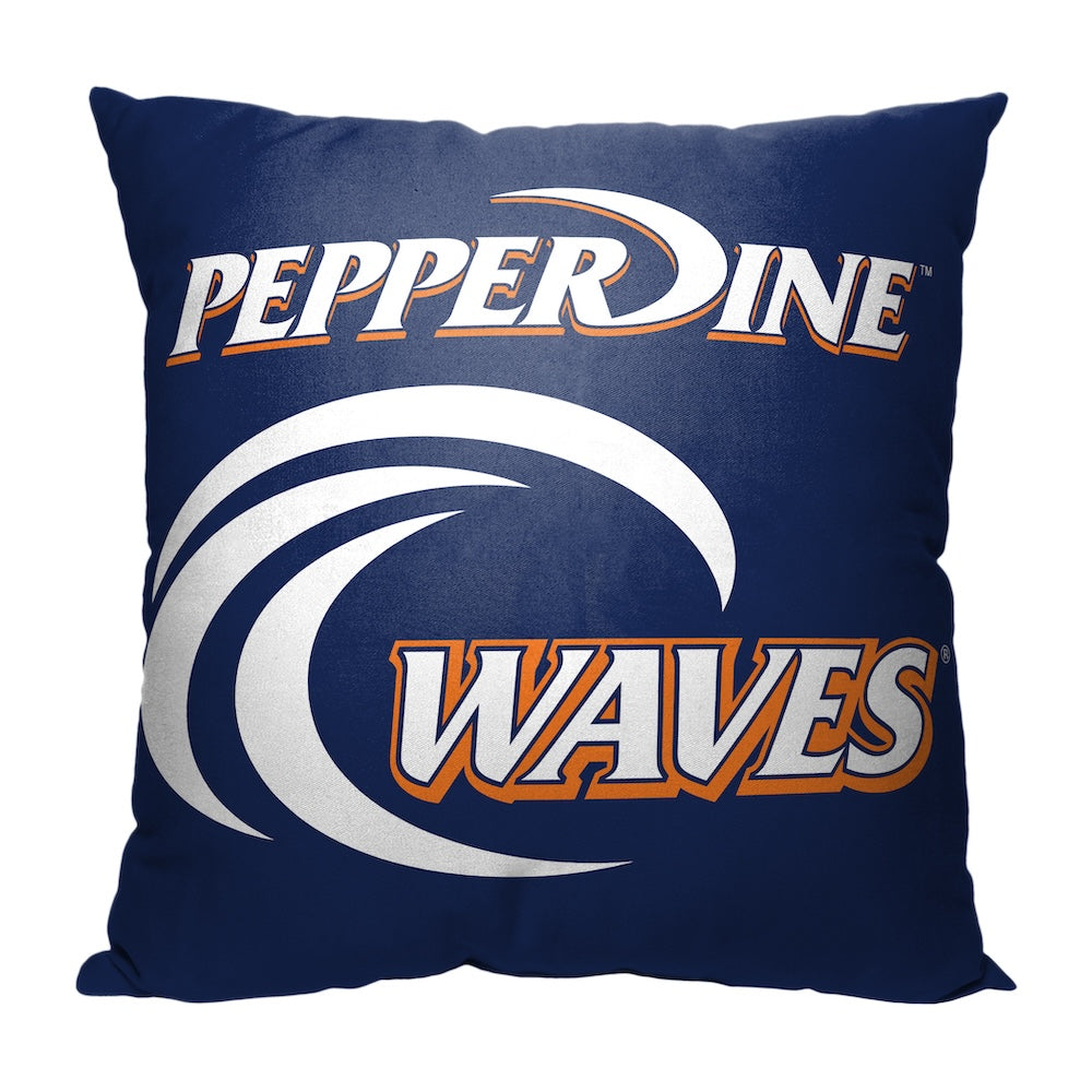 Pepperdine Waves OFFICIAL throw pillow