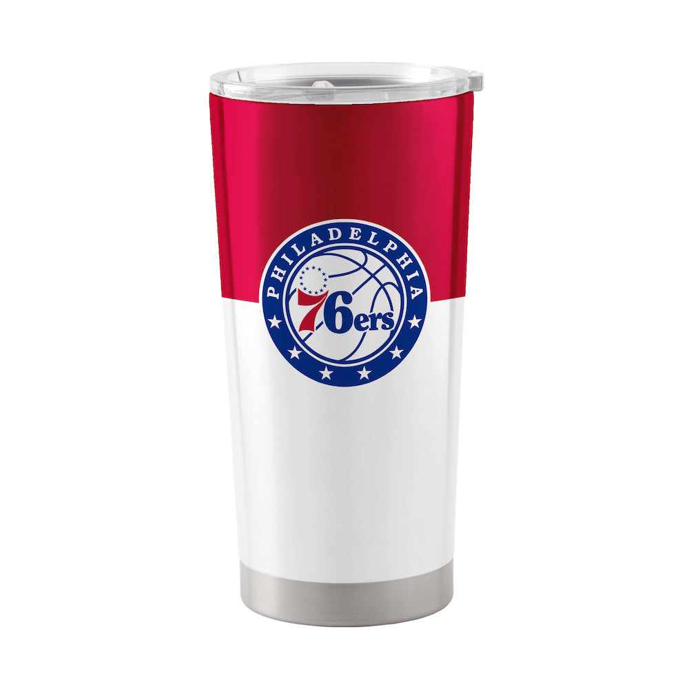 Philadelphia 76ers 20 oz color block travel tumbler