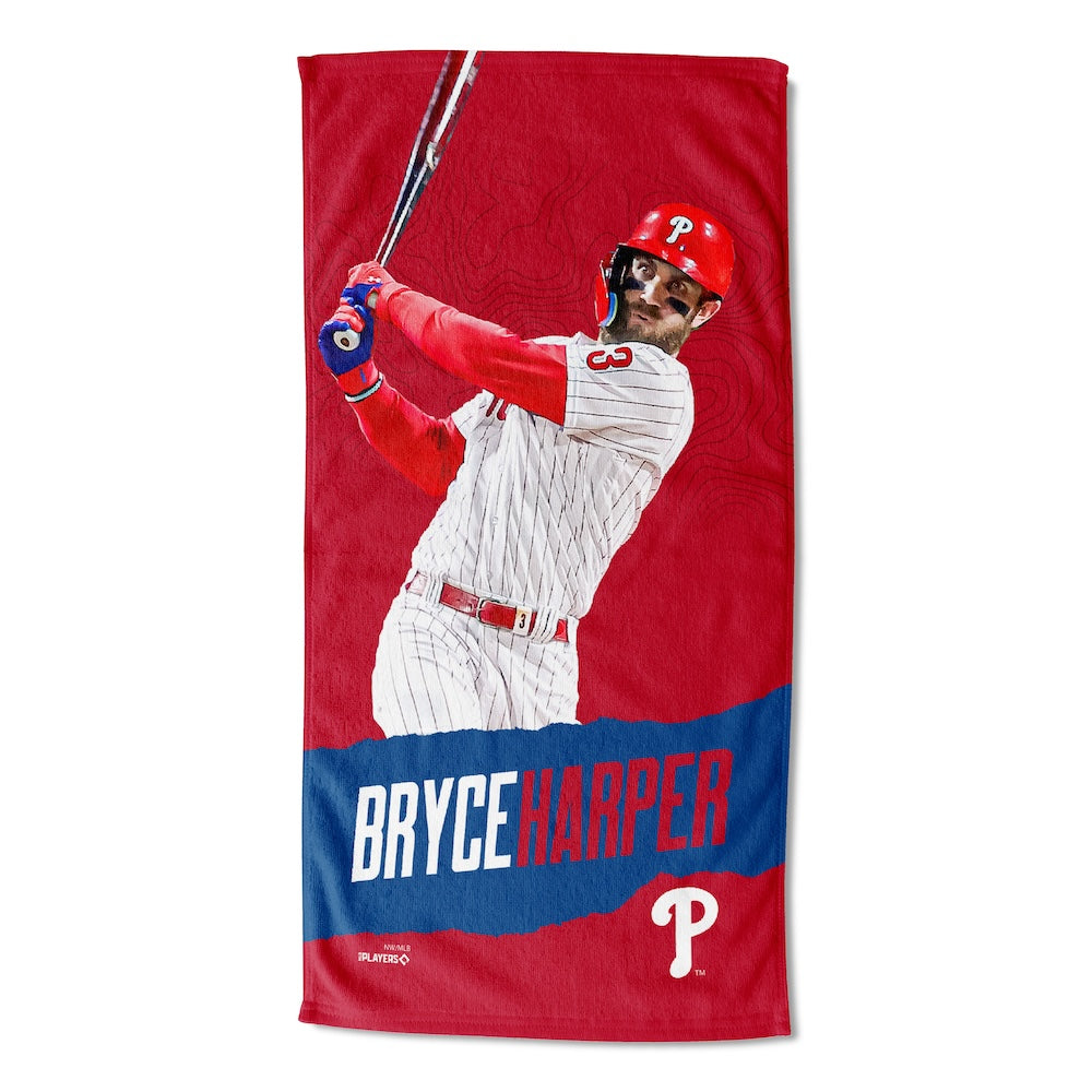 Philadelphia Phillies color block beach towel