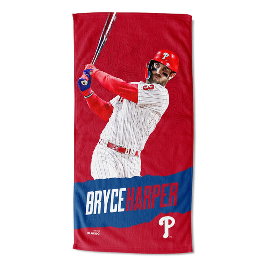 Philadelphia Phillies color block beach towel