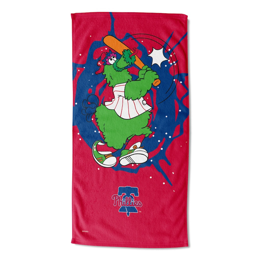 Philadelphia Phillies color block beach towel