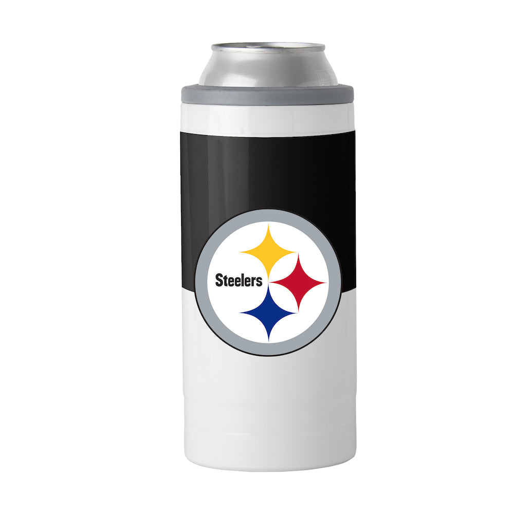 Pittsburgh Steelers colorblock slim can coolie