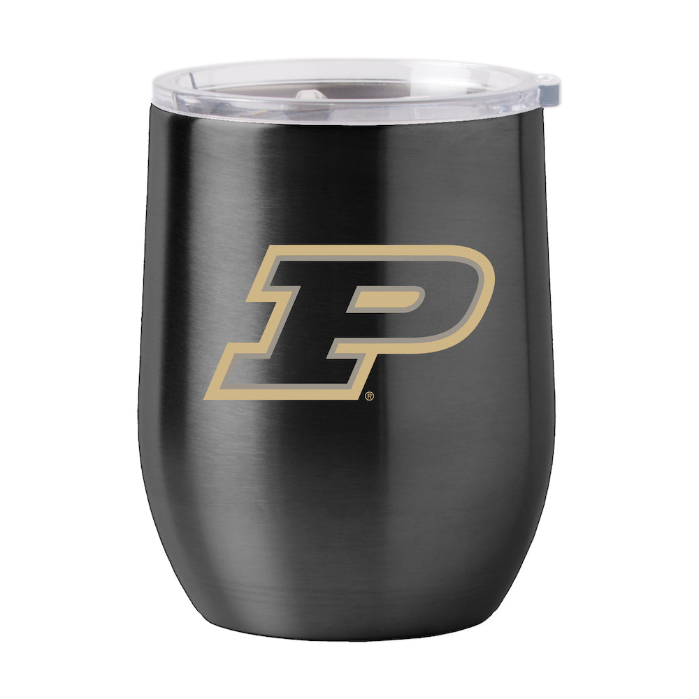 Purdue Boilermakers stainless steel curved drink tumbler