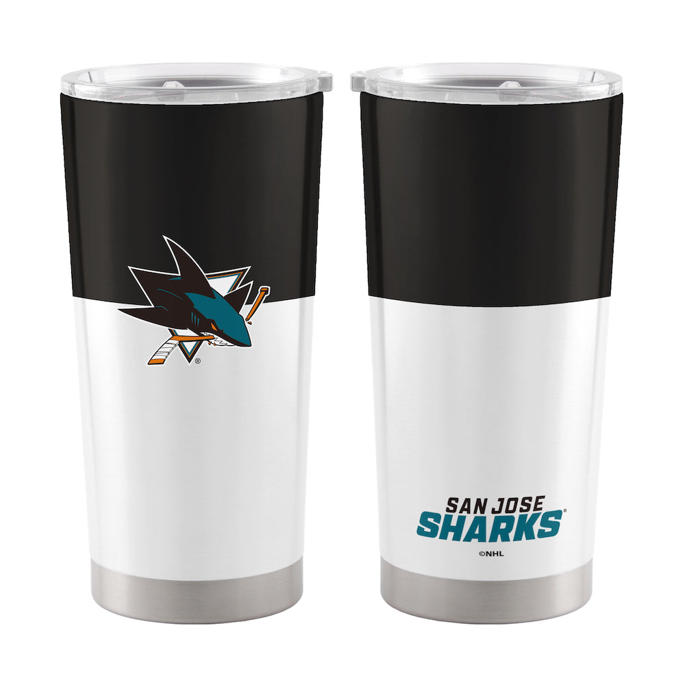 San Jose Sharks 20 oz color block travel tumbler