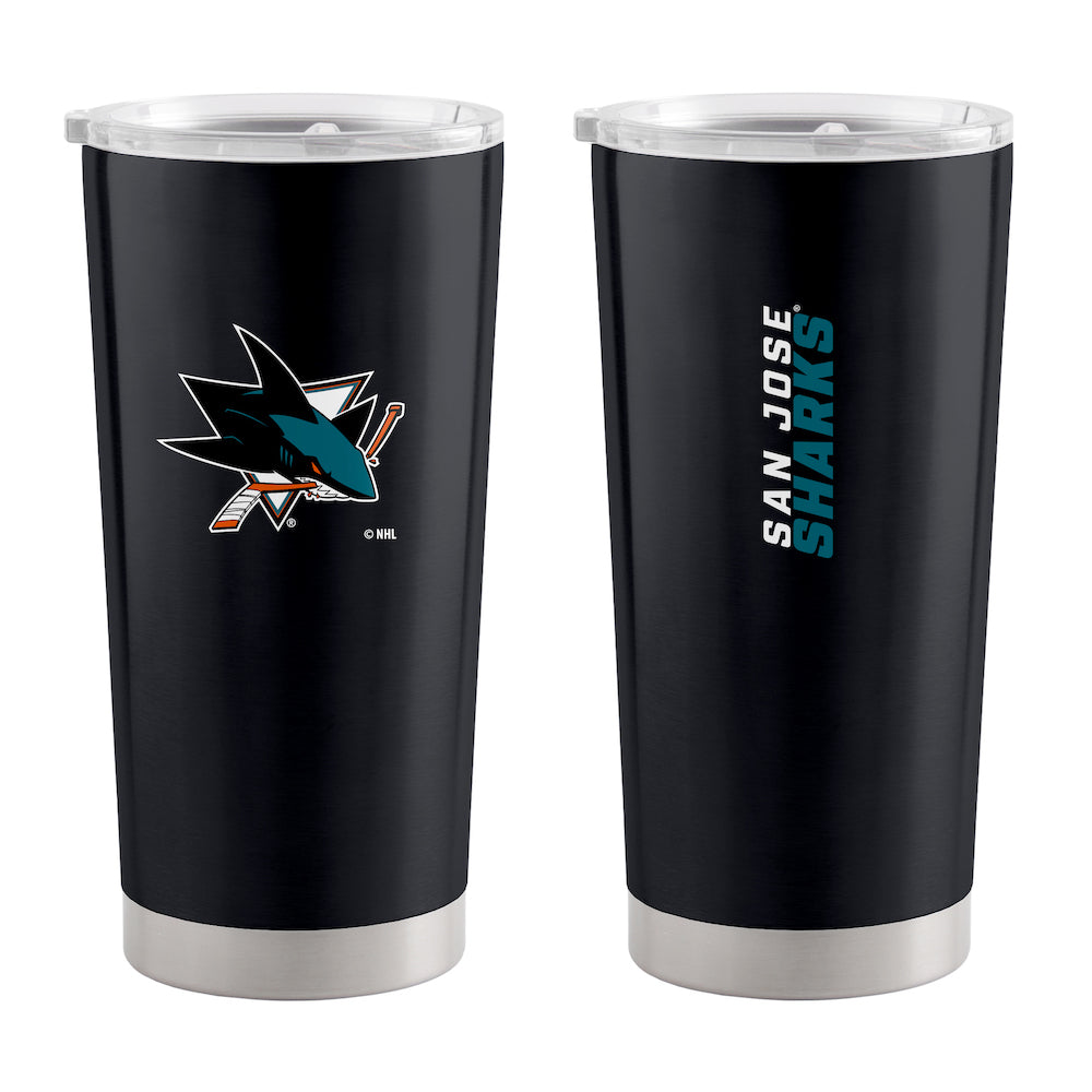 San Jose Sharks 20 oz stainless steel travel tumbler