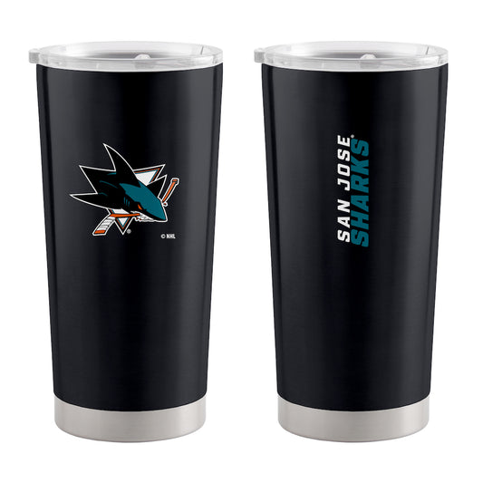 San Jose Sharks 20 oz stainless steel travel tumbler