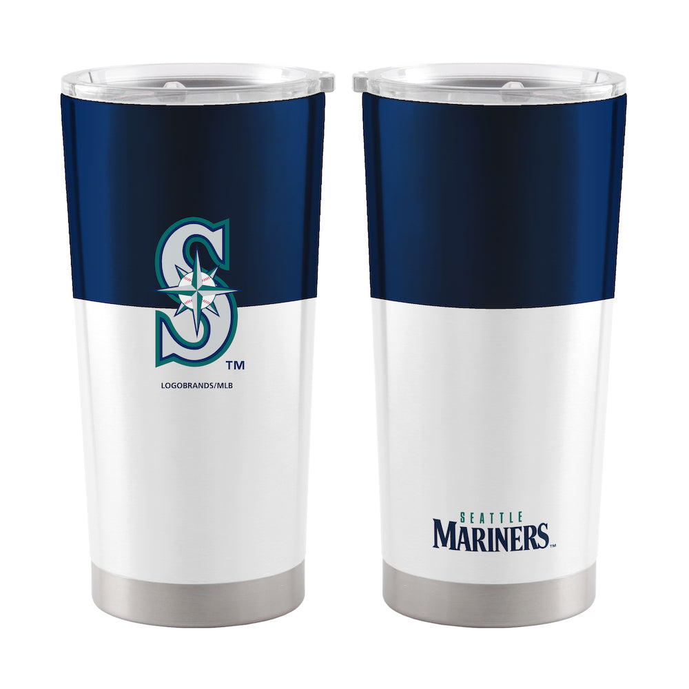 Seattle Mariners 20 oz color block travel tumbler