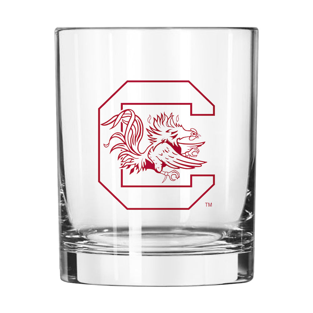 South Carolina Gamecocks Rocks Glass