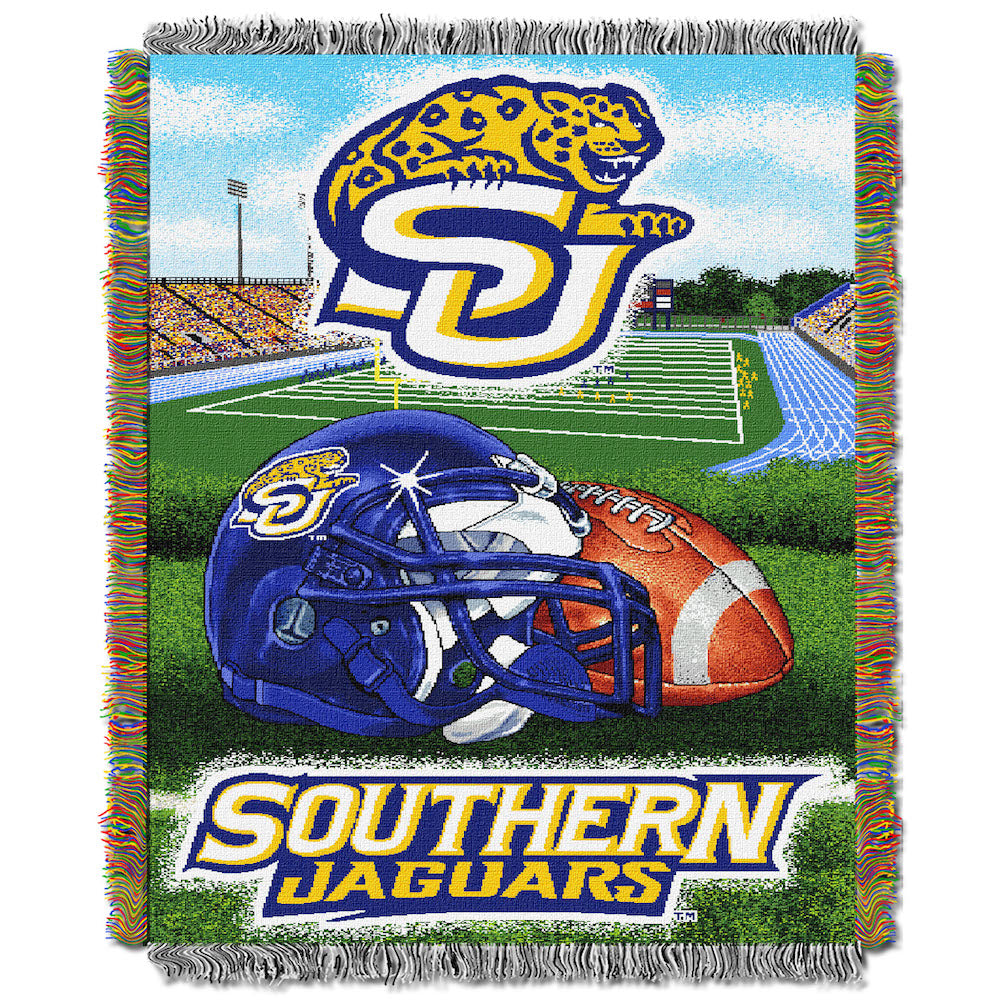 Southern Jaguars woven home field tapestry