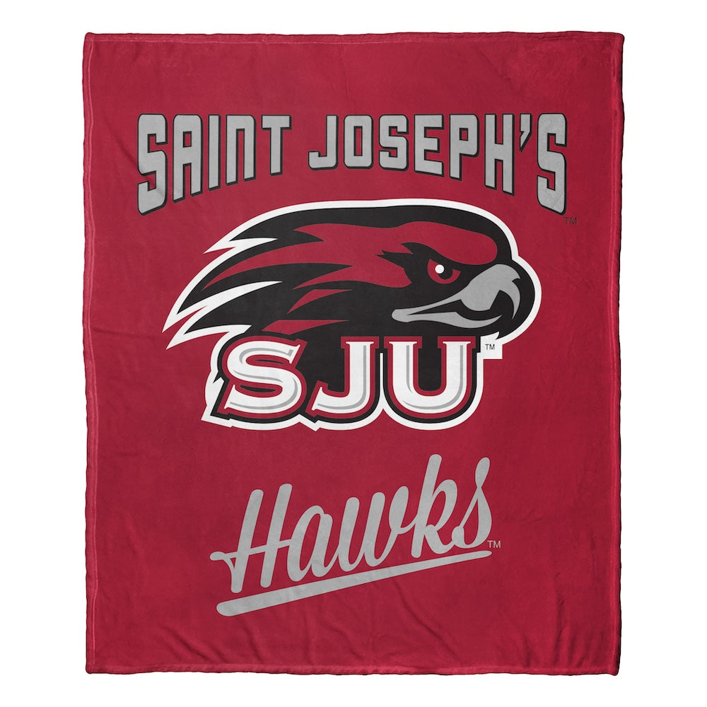 St. Josephs Hawks official silk touch throw blanket