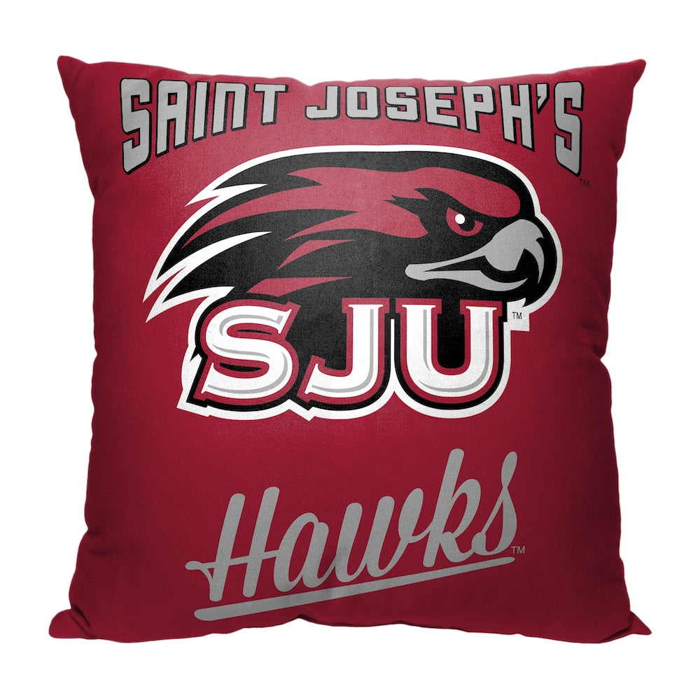 St. Josephs Hawks OFFICIAL throw pillow