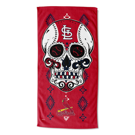 St. Louis Cardinals color block beach towel