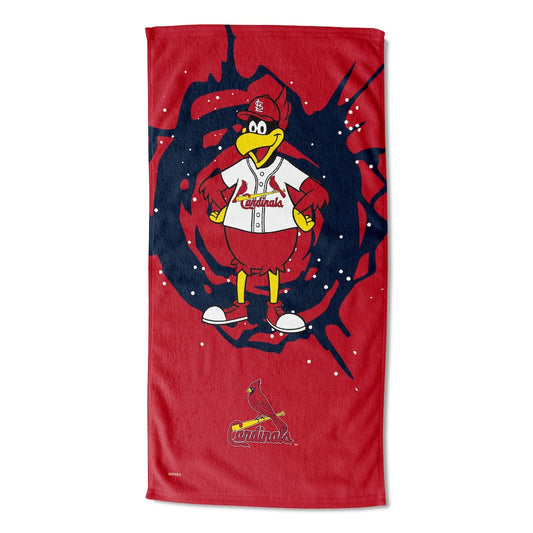 St. Louis Cardinals color block beach towel