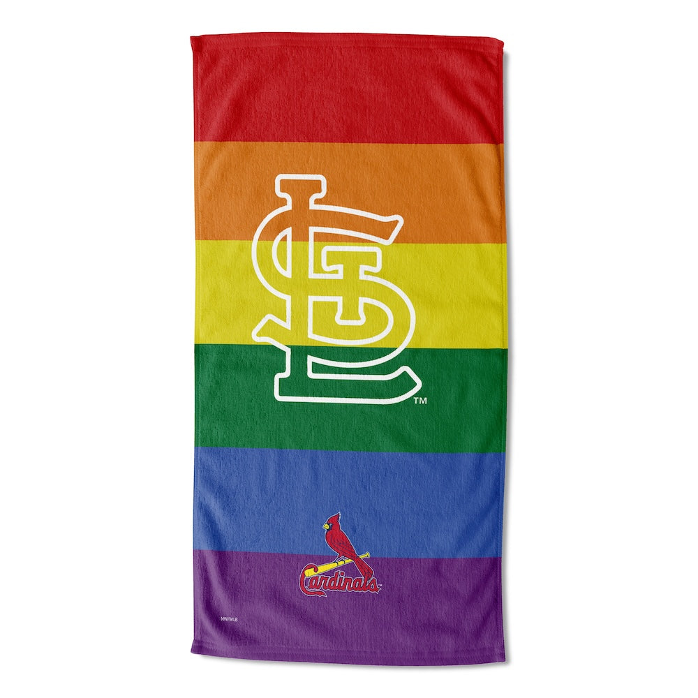 St. Louis Cardinals color block beach towel