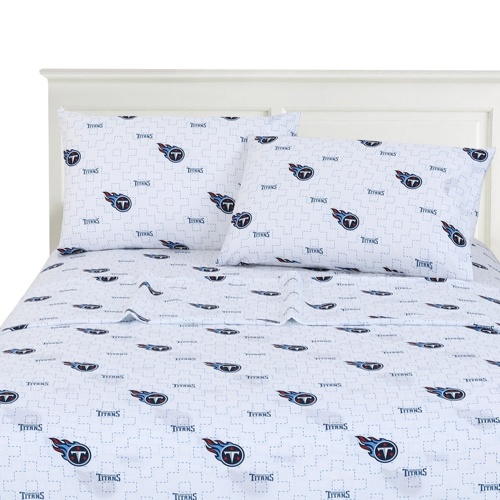 Tennessee Titans logo bedsheet set