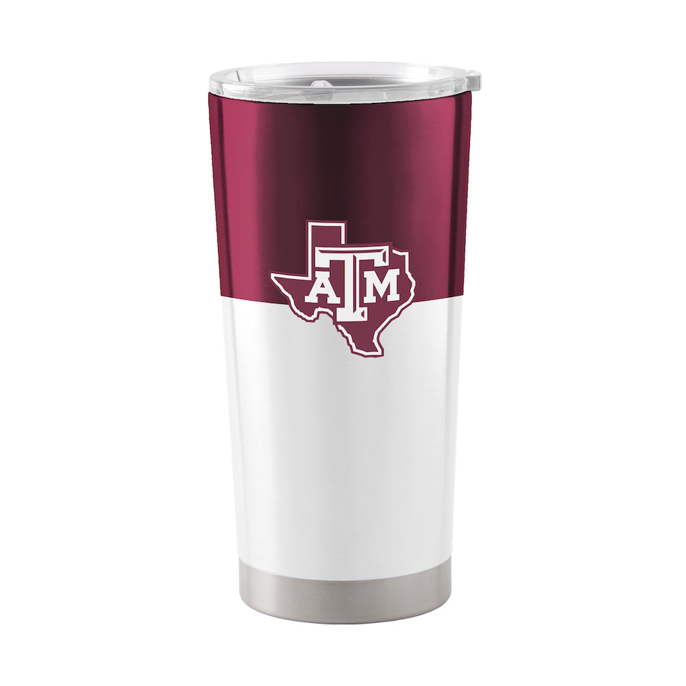 Texas A&M Aggies 20 oz color block travel tumbler