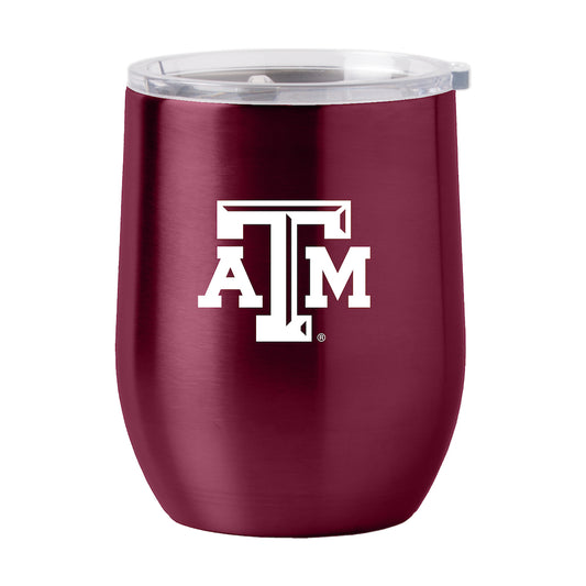 Texas A&M Aggies stainless steel curved drink tumbler