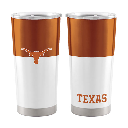 Texas Longhorns 20 oz color block travel tumbler