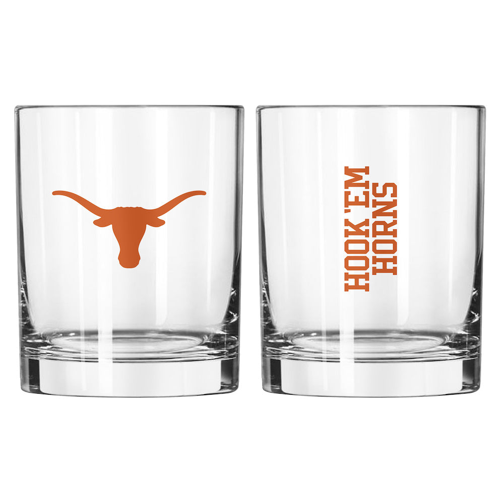Texas Longhorns Rocks Glass
