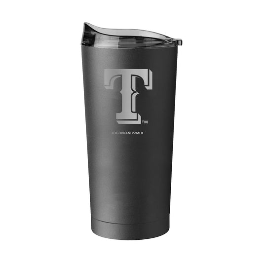 Texas Rangers 20 oz black etch travel tumbler