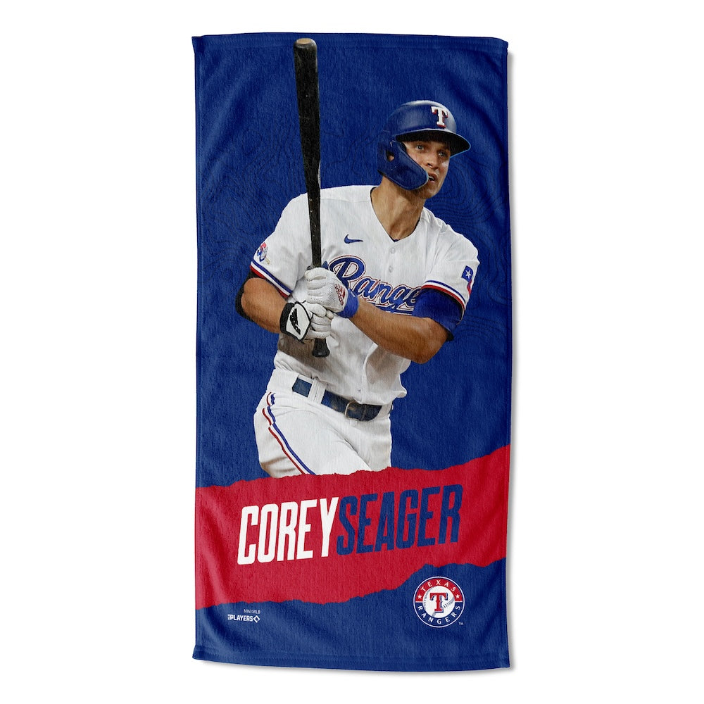 Texas Rangers color block beach towel