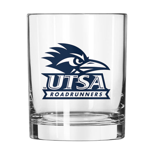 Texas San Antonio Road Runners Rocks Glass