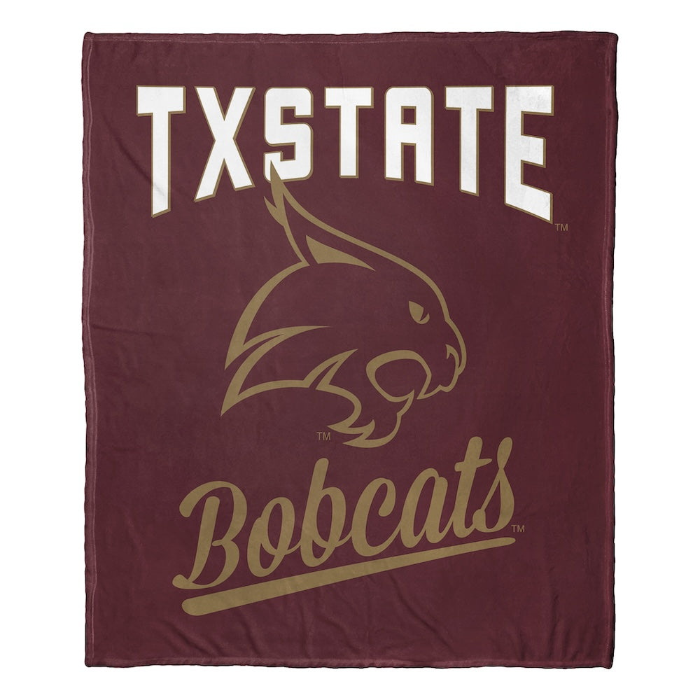 Texas State Bobcats official silk touch throw blanket