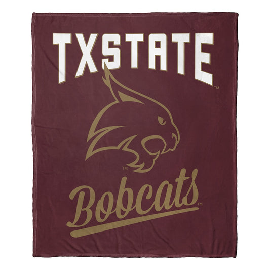Texas State Bobcats official silk touch throw blanket