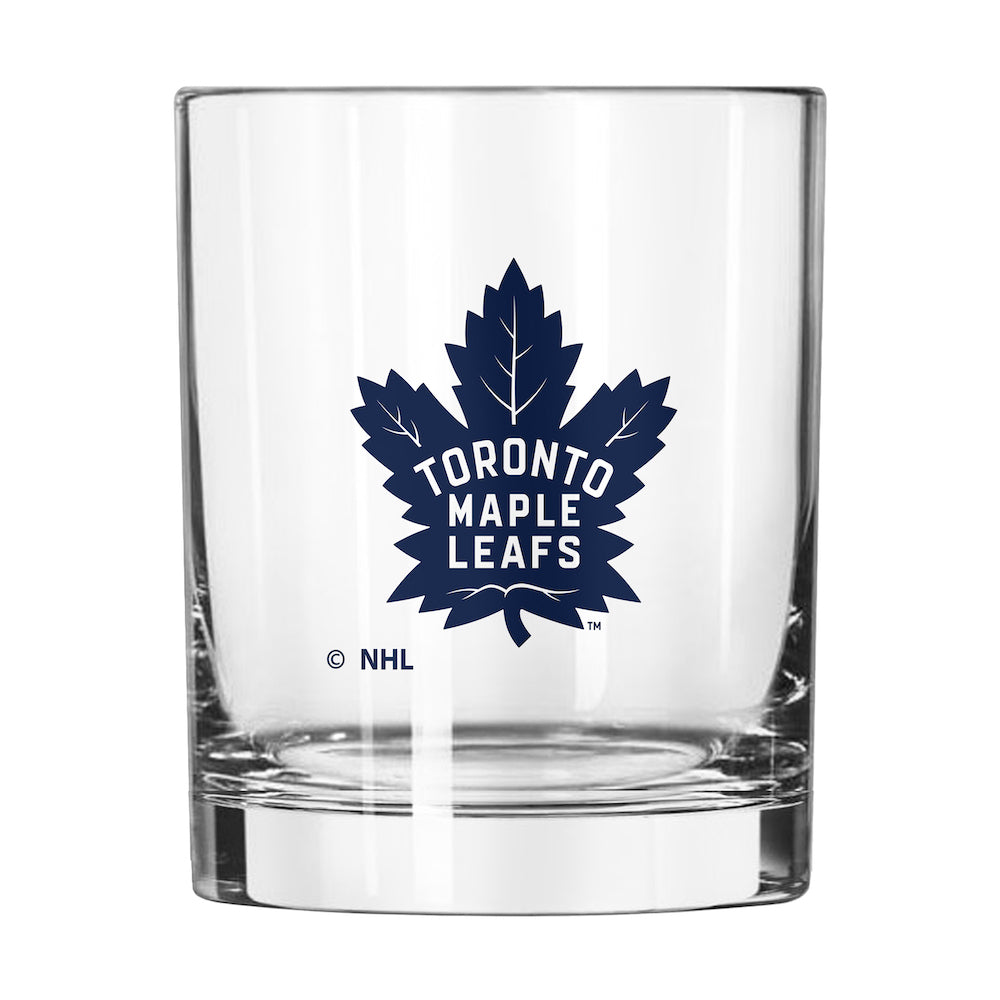 Toronto Maple Leafs Rocks Glass