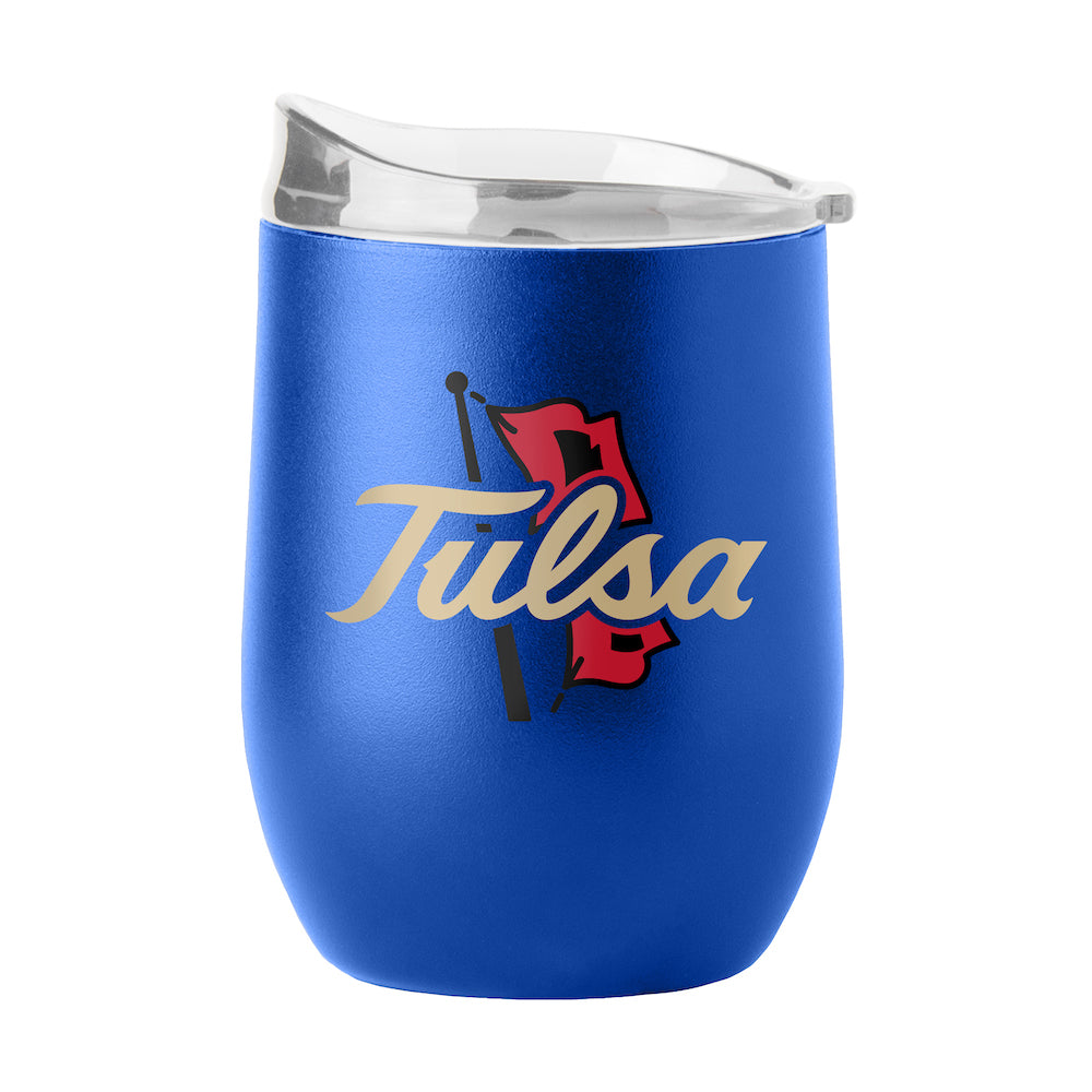 Tulsa Golden Hurricane curved drink tumbler