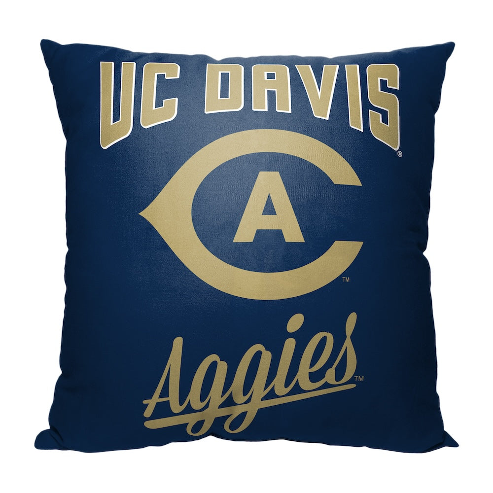 UC Davis Aggies OFFICIAL throw pillow