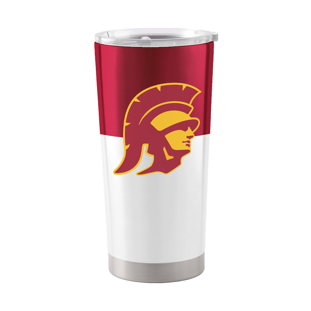 USC Trojans 20 oz color block travel tumbler