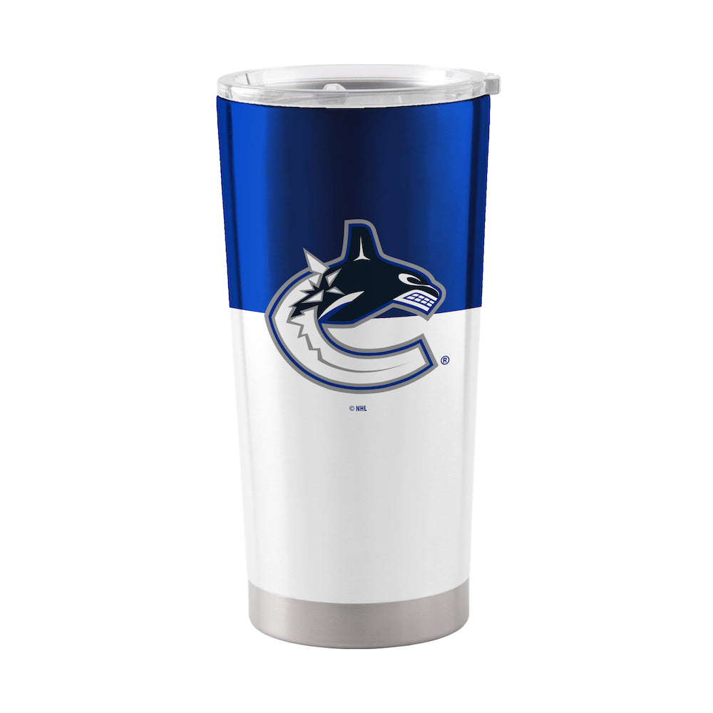 Vancouver Canucks 20 oz color block travel tumbler