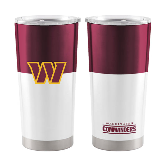 Washington Commanders 20 oz color block travel tumbler