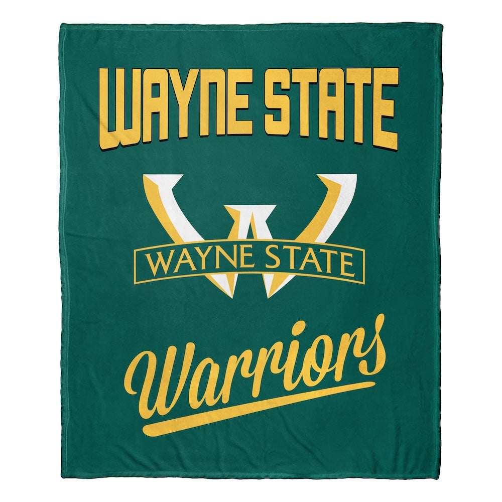 Wayne State Warriors official silk touch throw blanket