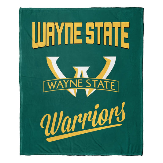 Wayne State Warriors official silk touch throw blanket