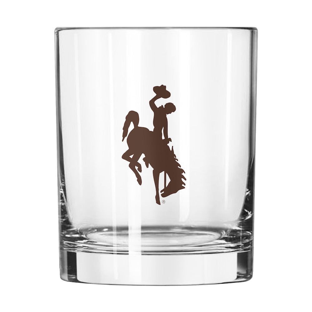 Wyoming Cowboys Rocks Glass
