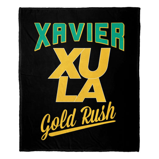 Xavier Louisiana Gold Rush official silk touch throw blanket