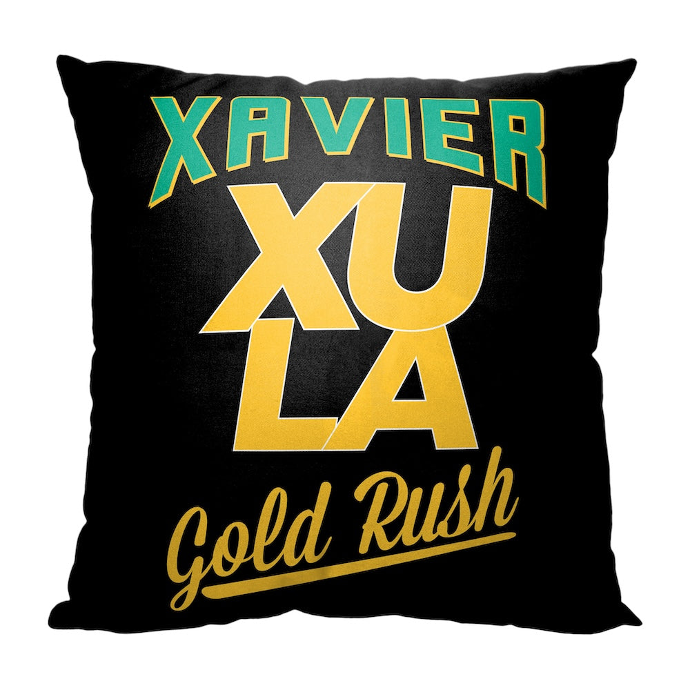Xavier Louisiana Gold Rush OFFICIAL throw pillow