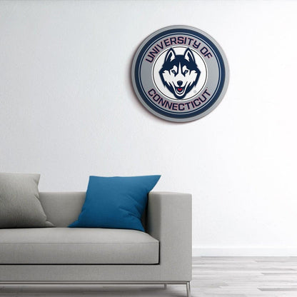 Connecticut Huskies Modern Disc Wall Sign Room View